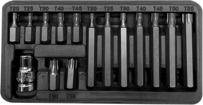 Attēls no Pro-Line Zestaw bitów 3/8" Torx T20-T55 15 elementów (10745)