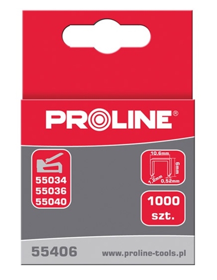 Picture of Pro-Line Zszywki hartowane typ G 6mm 1000szt. - 55406