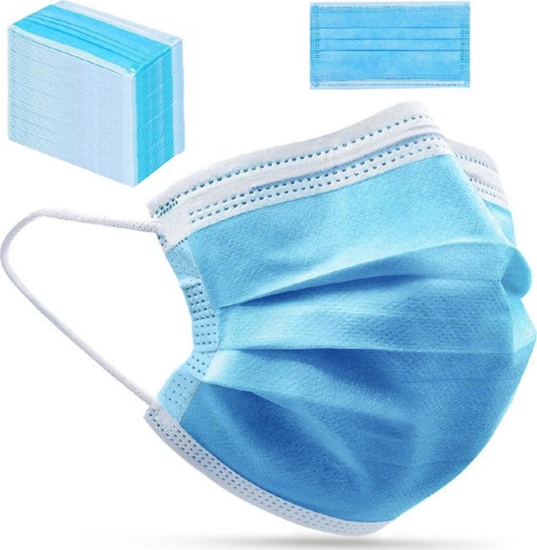 Picture of ProMedix maska jednorazowa FFP2 zestaw 50 sztuk kolor niebieski (PR-205)