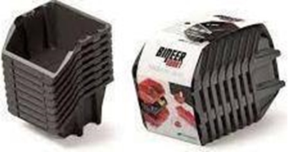 Attēls no Prosperplast KUWETY 8 BINEER SHORT 10 SZT. CZARNE 206x118x144mm KBISS15-S411