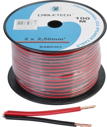 Изображение Przewód Cabletech Kabel głośnikowy CCA 2.5mm czarno-czerwony