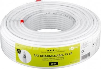Attēls no Przewód Goobay 75 dB kabel koncentryczny antenowy quattro, ekranowanie 2x, CCS, 50 m