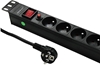 Изображение Listwa zasilająca do RACK 19cali | 1U | 6A | PDU | 6xSCHUKO | 2m