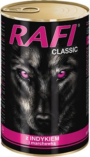 Изображение Rafi Karma penoporcjowa dla dorosych psów wszystkich ras z indykiem i marchewk (