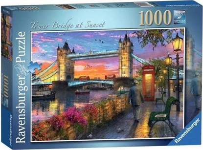 Изображение Ravensburger Puzzle 1000 Tower Bridge o zachodzie soca