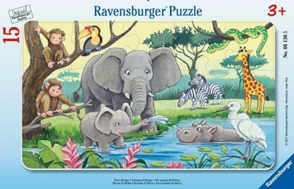 Attēls no Ravensburger Puzzle 15 Afrykańskie zwierzęta