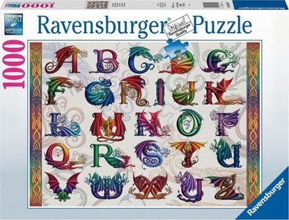 Attēls no Ravensburger Puzzle 2D 1000 elementów Alfabet smoków