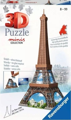 Изображение Ravensburger Puzzle 3D Mini budynki Wiea Eiffel 125364 RAVENSBURGER