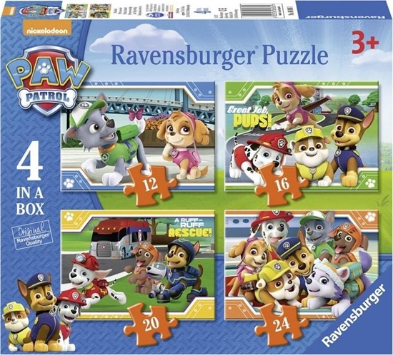 Изображение Ravensburger Puzzle 4w1 12/16/20/24 elementy - Psi Patrol