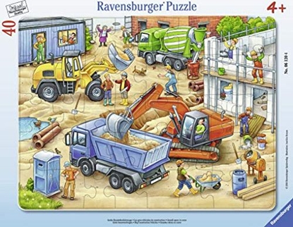 Изображение Ravensburger Puzzle dla dzieci 06120 - Due pojazdy budowlane - puzzle z ram