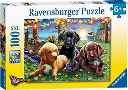 Picture of Ravensburger Puppy Picnic XXL Jigsaw puzzle 100 pc(s) Animals