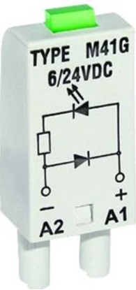 Picture of Relpol Moduł sygnalizacyjny LD, diody: LED zielony + D, 24-60V DC M42G szary (854843)