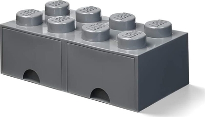 Изображение Room Copenhagen Room Copenhagen LEGO Storage Brick Drawer 8, storage box (dark grey, two drawers)