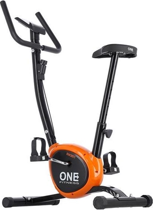 Изображение Rower stacjonarny One Fitness RW3011 mechaniczny czarno-pomarańczowy