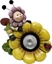 Изображение Saska Garden Dekoracja ogrodowa lampa solarna kwiat 15x9,5x13cm