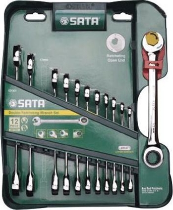 Изображение SATA SATA KLUCZE PASKO-OCZKOWE Z PODWÓJN GRZECHOTK KOMPLET 12 elem. GL09066