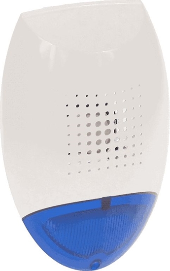 Изображение Satel Sygnalizator zewntrzny akustyczno-optyczny niebieski przetwornik PIEZO SP-500 BL