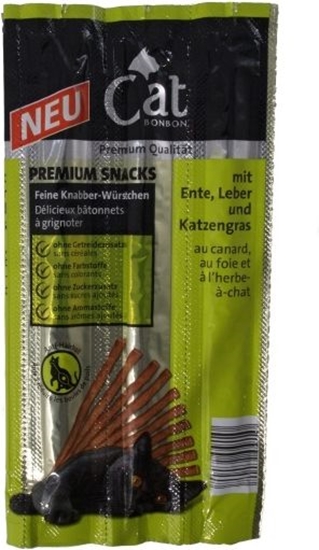 Изображение SATURN PETFOOD kabanosy dla kota z kaczk, wtrob i traw 10x5g