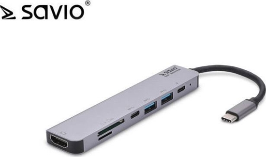 Изображение Savio Multifunctional USB Type C 7IN1 HUB 