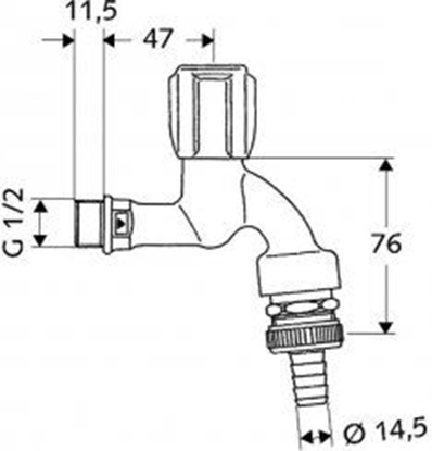 Изображение Schell Zawór czerpalny Comfort 1/2" chrom (033510699)