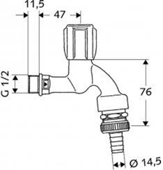 Изображение Schell Zawór czerpalny Comfort 1/2" chrom (033510699)