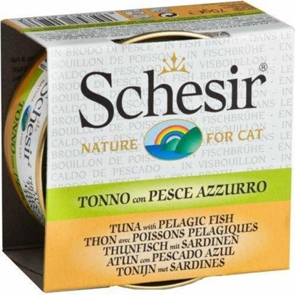Picture of Schesir Puszka dla kota z tuczykiem i sardynka w bulionie 70g