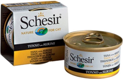 Изображение Schesir SCHESIR KOT 85g pusz.TUCZYK SURIMI galaretka
