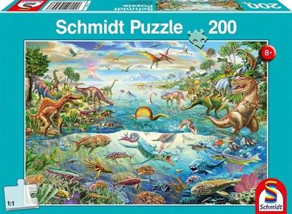 Изображение Schmidt Spiele Puzzle 200 wiat dinozaurów G3