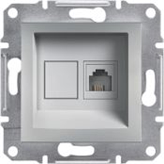 Picture of Schneider Electric Gniazdo telefoniczne Asfora RJ11 bez ramki aluminium (EPH4100161)
