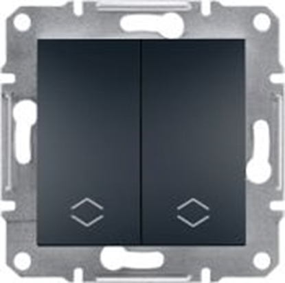 Изображение Schneider Electric cznik podwójny schodowy Asfora zaciski rubowe bez ramki antracyt (EPH0600371)