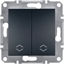 Picture of Schneider Electric cznik podwójny schodowy Asfora zaciski rubowe bez ramki antracyt (EPH0600371)