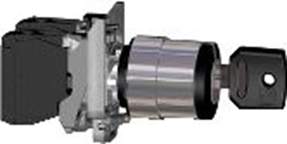 Изображение Schneider Electric Przecznik 2 pooeniowy klucz 22mm czarny 2Z bez samopowrotu (XB4BG33)