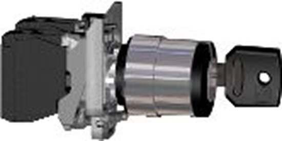 Изображение Schneider Electric Przecznik 2 pooeniowy klucz 22mm czarny 2Z bez samopowrotu (XB4BG33)