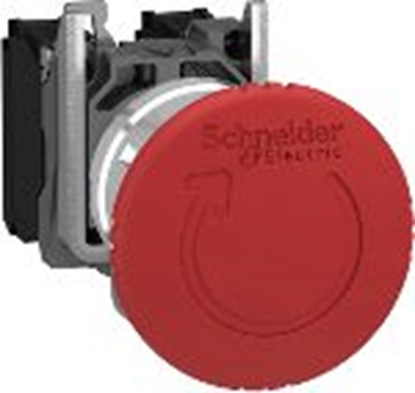Picture of Schneider Electric Przycisk bezpieczeństwa 22mm 1Z 1R IP66 przez obrót (XB4BS8444)
