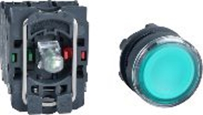 Изображение Schneider Electric Przycisk sterowniczy podwietlany 22mm samopowrotny zielony 1Z/1R (XB5AW33M5)