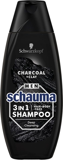 Picture of Schwarzkopf Schwarzkopf Schauma Men Szampon oczyszczający 3w1 Charcoal 400ml