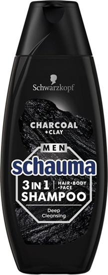 Picture of Schwarzkopf Schwarzkopf Schauma Men Szampon oczyszczajcy 3w1 Charcoal 400ml