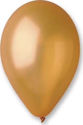 Attēls no SDM Balon metalizowany złoty nr 39 100szt, średnica 26 cm (10"), obwód 80 cm