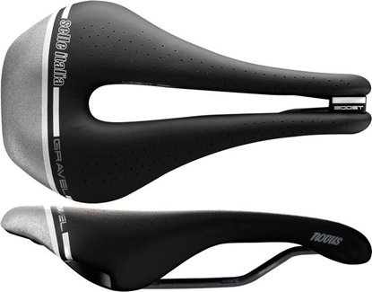 Изображение Selle Italia Siodo SELLE ITALIA NOVUS BOOST GRAVEL TECH SUPERFLOW S (id match - S3) TI 316 Tube 7, fibra-tek, 255g czarno-szary (NEW)