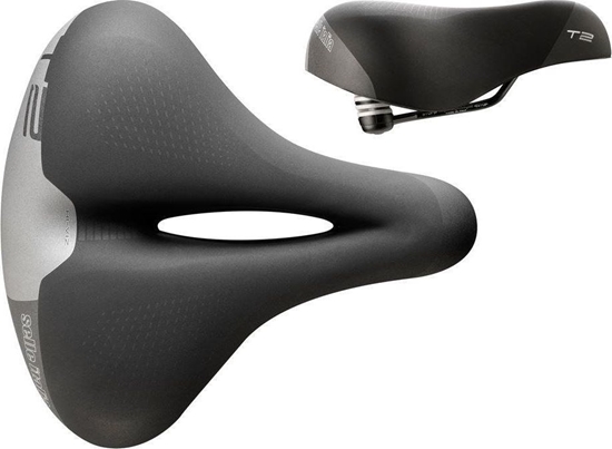 Изображение Selle Italia Siodo SELLE ITALIA TOURING T 2 FLOW S (id match - L2) Fec Alloy 7x9, soft-tek, czarne (NEW)