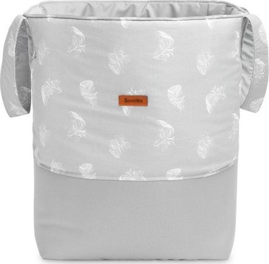 Изображение Sensillo KOSZ NA ZABAWKI MEDIUM 35X47 CM PIÓRKA SZARE