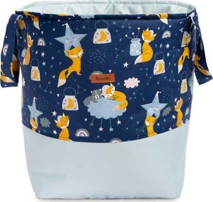 Attēls no Sensillo KOSZ NA ZABAWKI MEDIUM LISKI GRANATOWE 35X47 CM