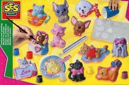 Изображение SES Odlewy gipsowe - Kotki i Pieski z brokatem