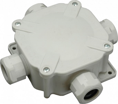 Attēls no SEZ Puszka hermetyczna natynkowa 122 x 122 x 44,6mm IP67 4xPG27 szara (6455-27P)