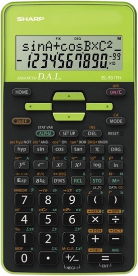 Picture of Sharp EL-531TH calculator Pocket Scientific Black, Green