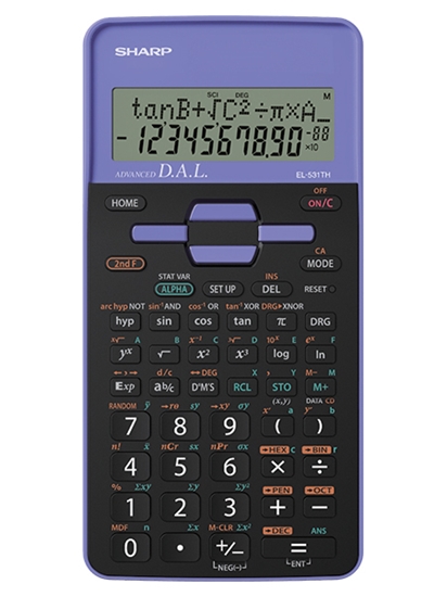 Picture of Sharp EL-531TH calculator Pocket Scientific Black, Violet
