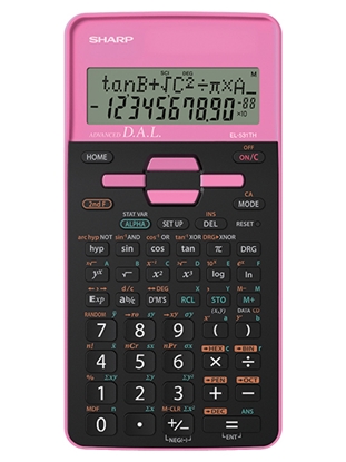 Picture of Sharp EL531THBPK - ROSA calculator Pocket Scientific Black, Pink