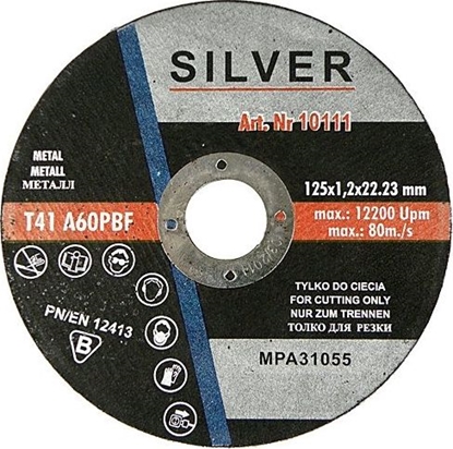 Picture of Silver TARCZA DO CICIA METALU 125 x 1,2 x 22,2mm EX10111