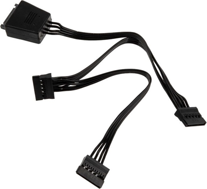 Изображение SilverStone SATA 15-pin - SATA 15-pin x3, 1.8m, Czarny (SST-CP06-L)