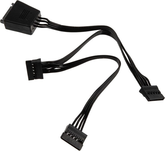 Picture of SilverStone SATA 15-pin - SATA 15-pin x3, 1.8m, Czarny (SST-CP06-L)
